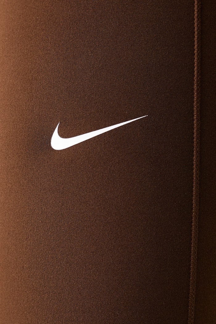 Legginsy sportowe Nike One Nike IB9135.259 brązowy