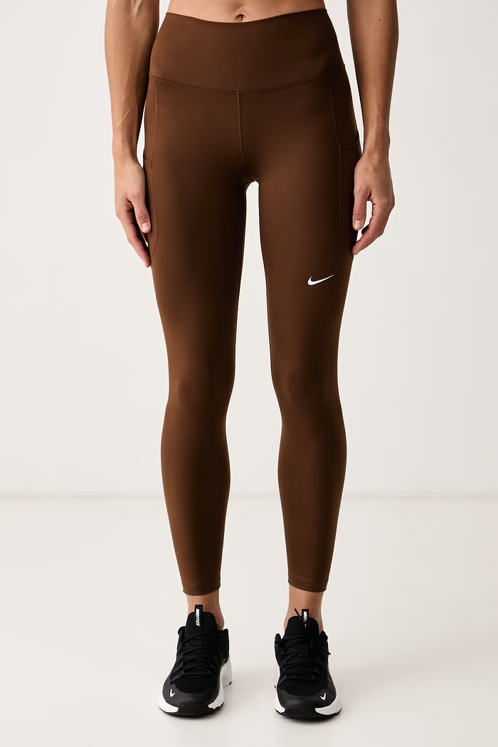 Nike Legginsy sportowe damskie Nike One brązowy FN3241.212