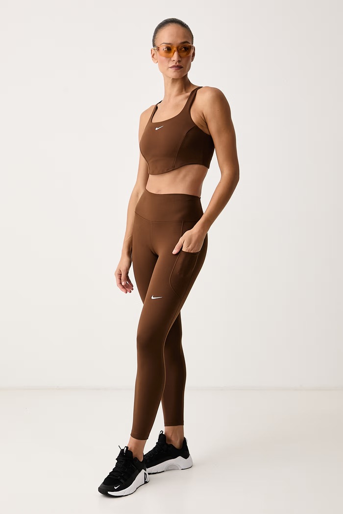Nike Legginsy sportowe damskie Nike One FN3241.212 brązowy AW26