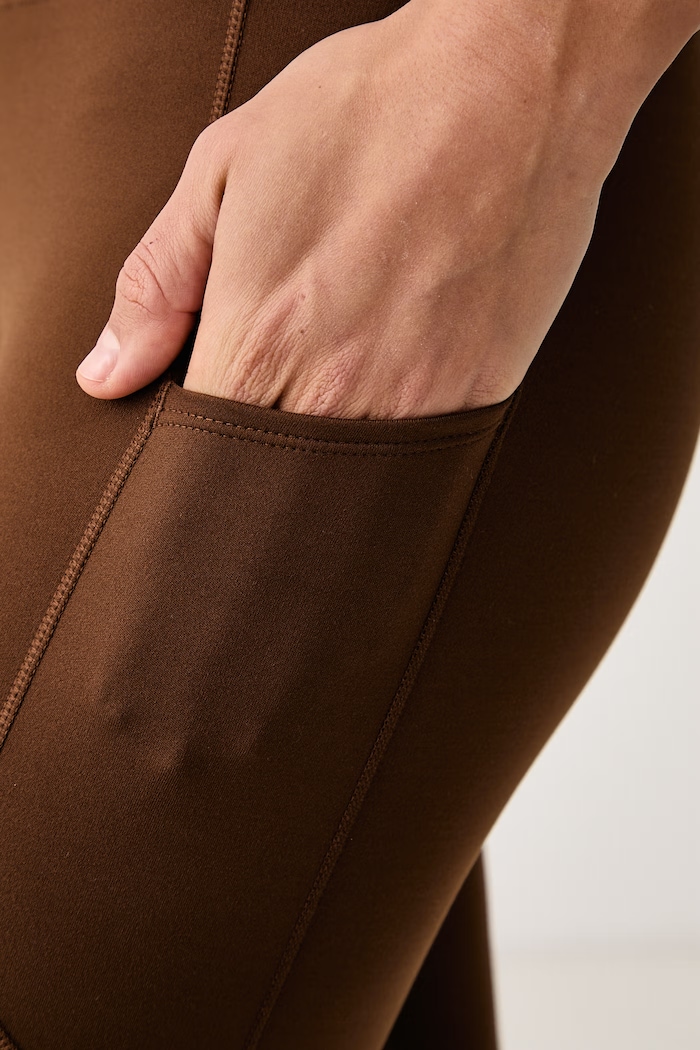 Legginsy sportowe damskie Nike One Nike FN3241.212 brązowy