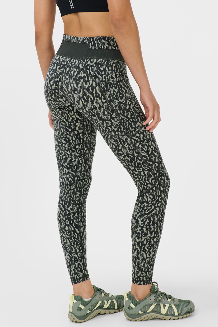 Sweaty Betty Legginsy do jogi damskie Runner's SB10267 zielony AW26