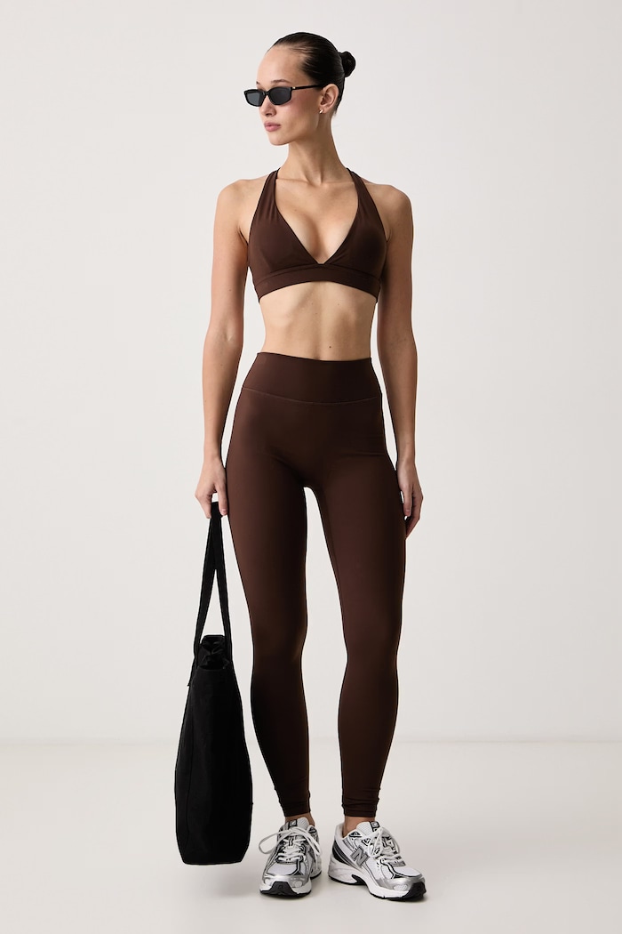 Le Privé Legginsy damskie COMFORT LEGGINS BRUN LP00897 brązowy AW26