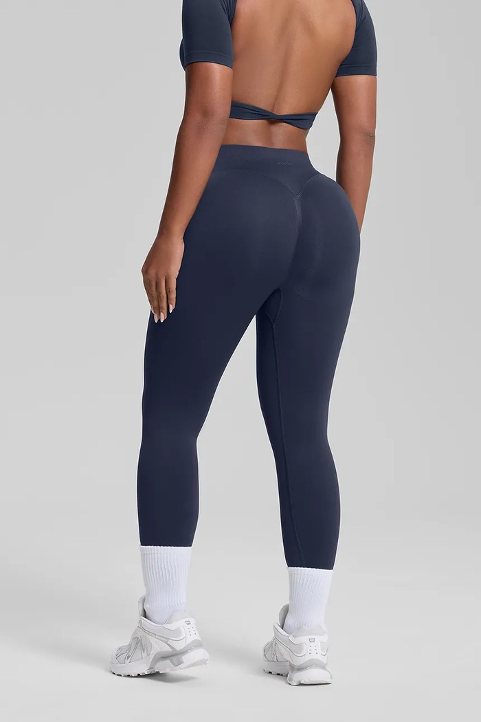 Odzież BetterMe Legginsy do jogi damskie Ultrasculpt LEG00040 granatowy