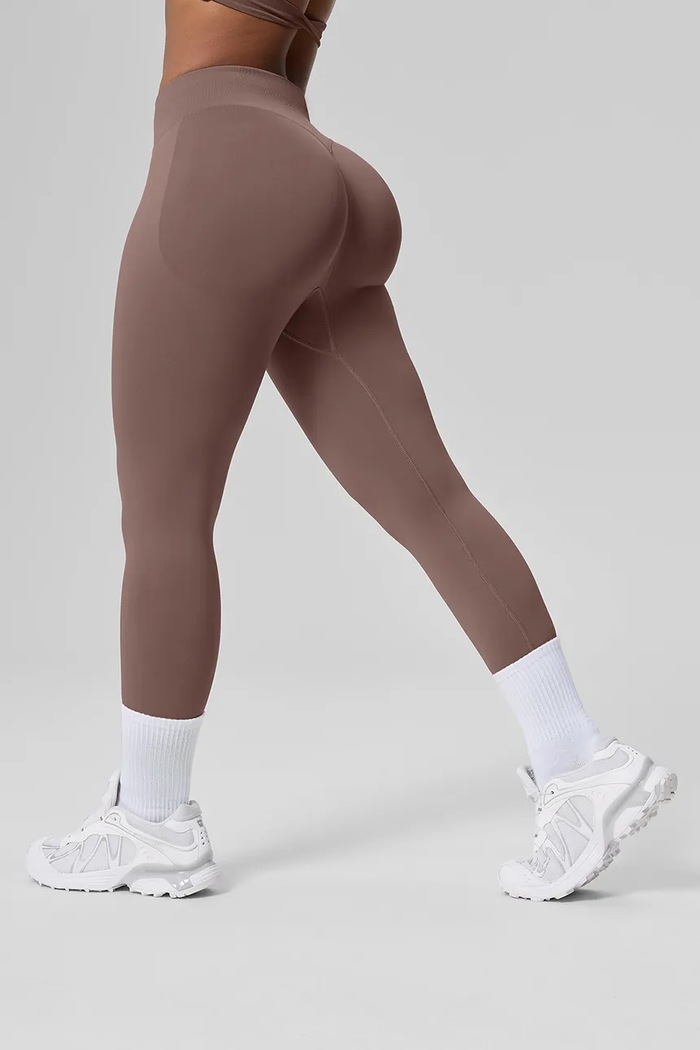 Tajice za jogu za žene Ultrasculpt BetterMe LEG00040 smeđa