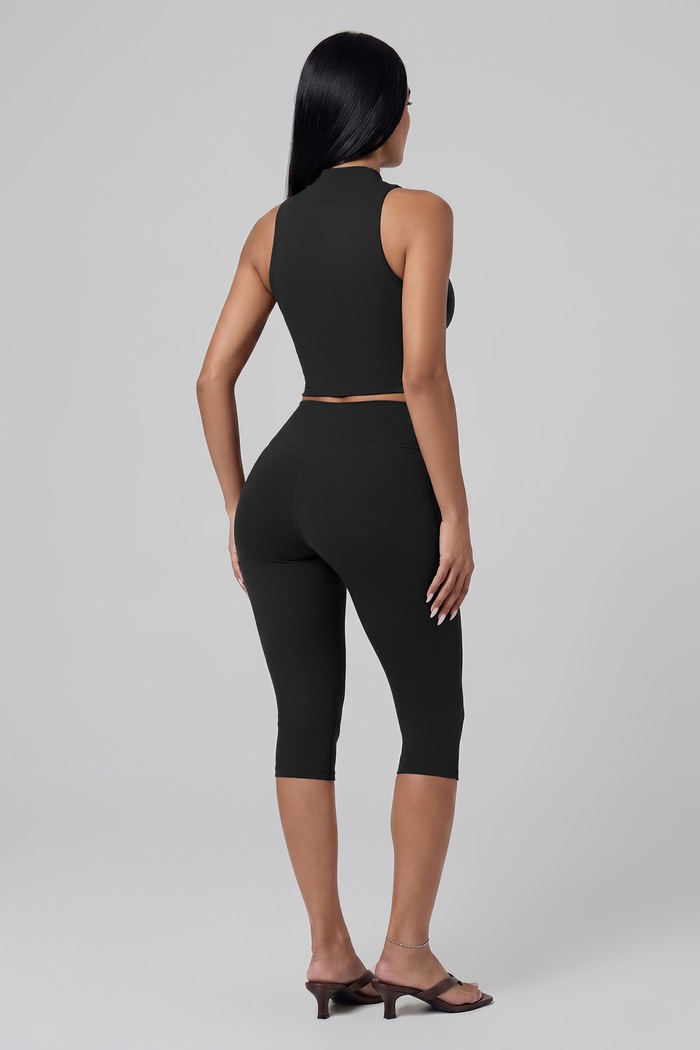 BetterMe Legginsy do jogi damskie High-Waisted Sculpt Capri LEG00044 czarny AW26
