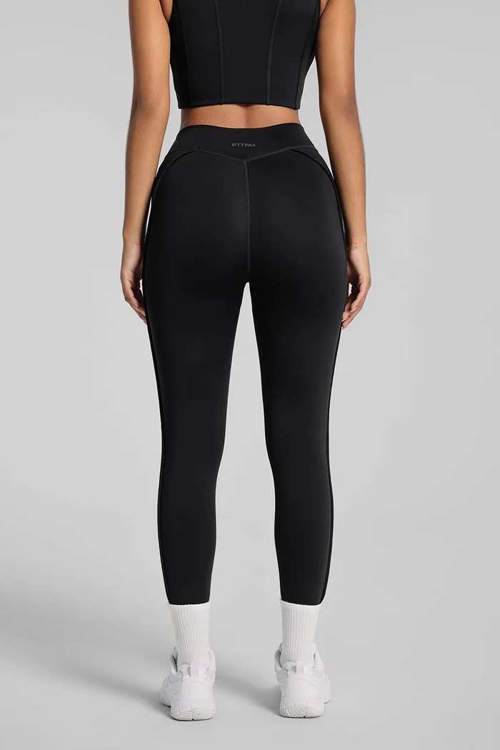 BetterMe Legginsy sportowe damskie Contour Stitch LEG00034 czarny AW26
