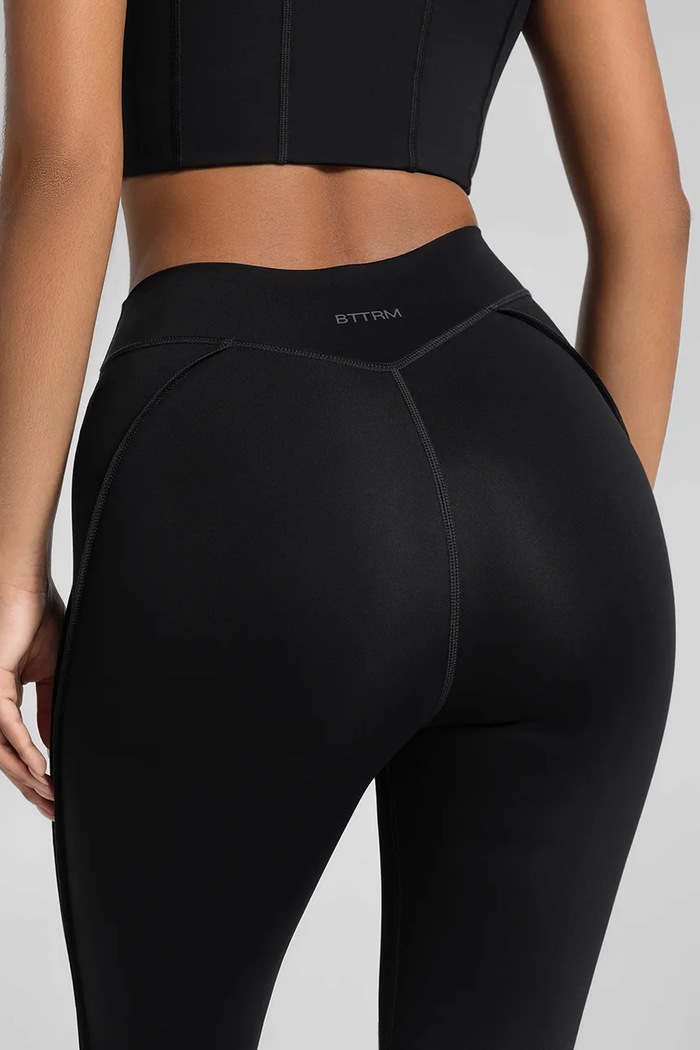 Legginsy sportowe damskie Contour Stitch BetterMe LEG00034 czarny