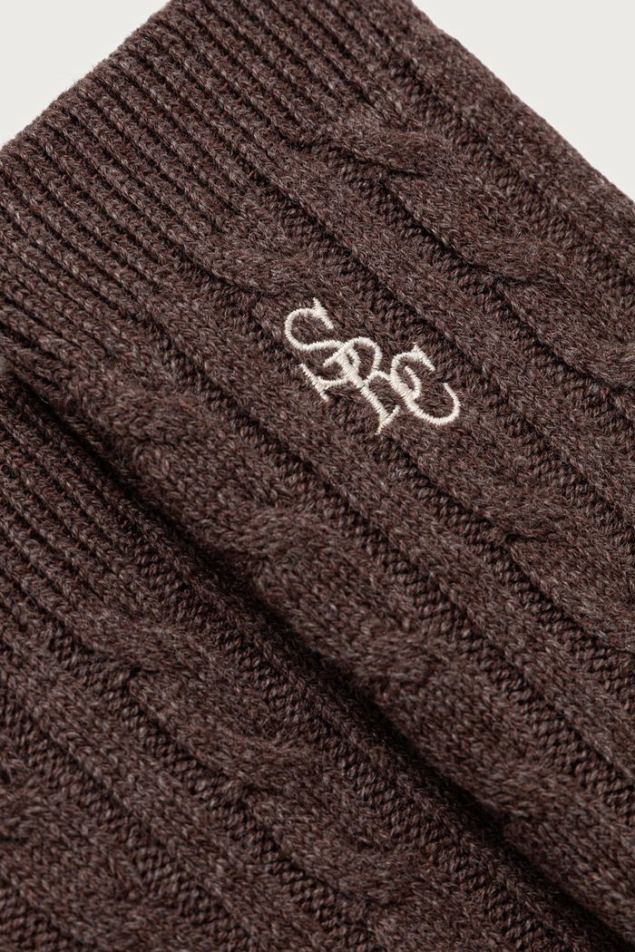 Sporty & Rich SRC skarpety damskie AC10883302BR03 brązowy AW26