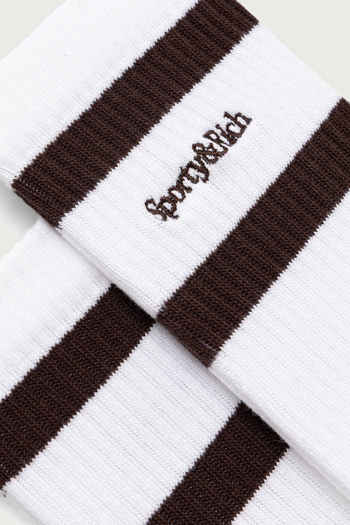 Sporty & Rich Serif Logo skarpety damskie AC02683300WH11 biały AW26
