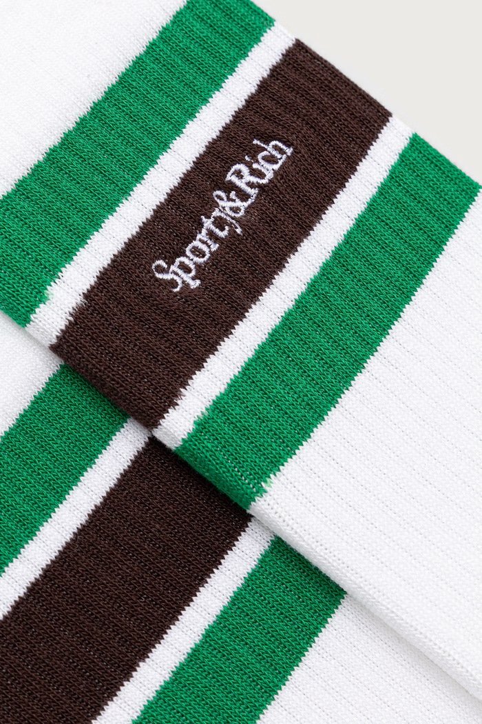 Sporty & Rich Serif Logo skarpety damskie AC00483300WH105 biały AW26