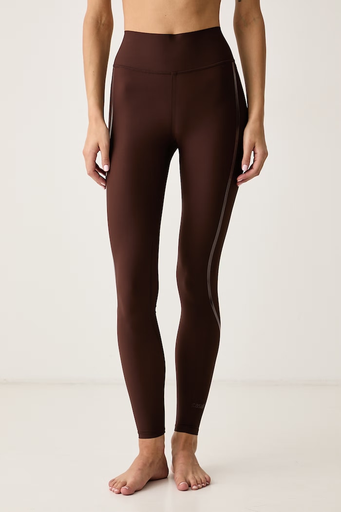 Casall Legginsy do jogi damskie Sculpture brązowy 26262