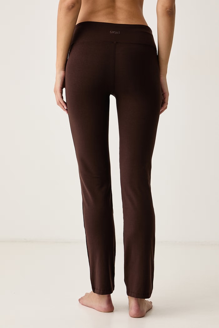 Odzież Casall Legginsy do jogi damskie z bawełną Sublime 26252 brązowy