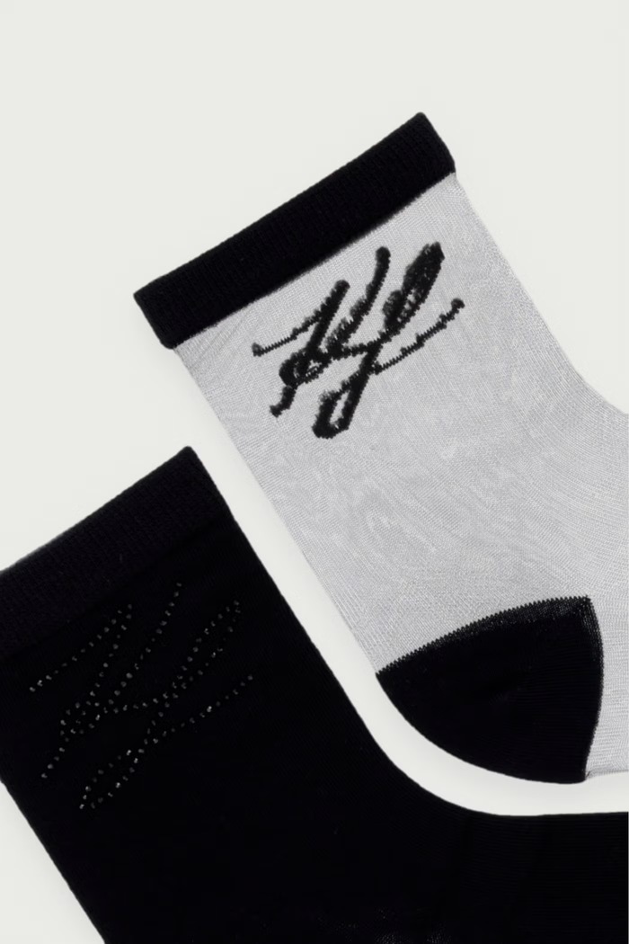 Karl Lagerfeld Čarape za žene 2-pack B4W47023 crna AW26