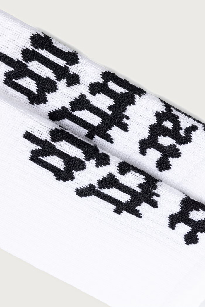 Carhartt WIP Blackletter Socks skarpety bawełniane damskie I037329 biały AW26