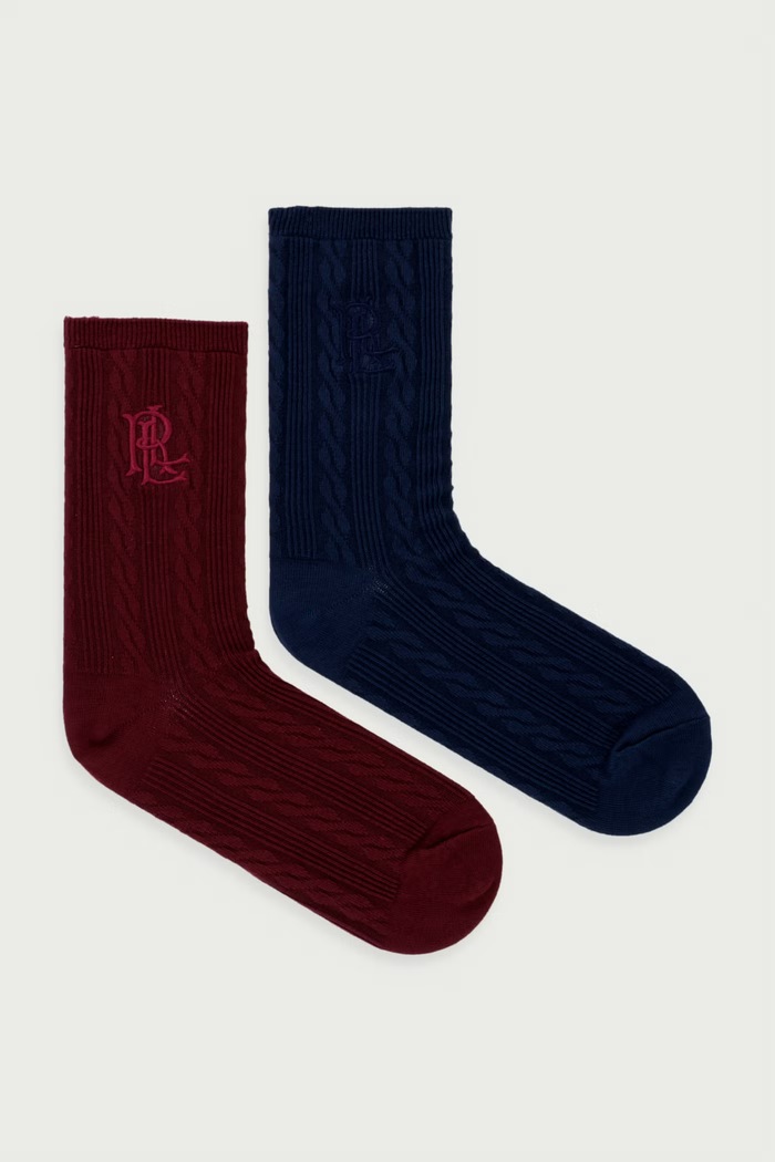 Lauren Ralph Lauren Skarpety damskie 2-pack granatowy 454P20834