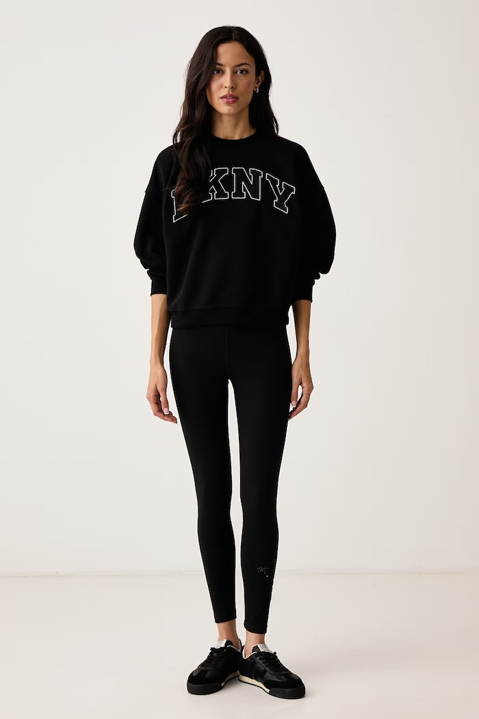 DKNY Legginsy damskie DP6P3917 czarny AW26