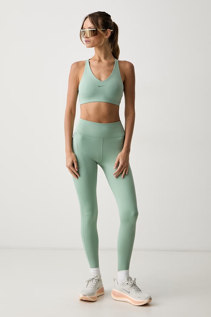 Nike legginsy sportowe damskie Swift HJ2252.007 zielony AW26