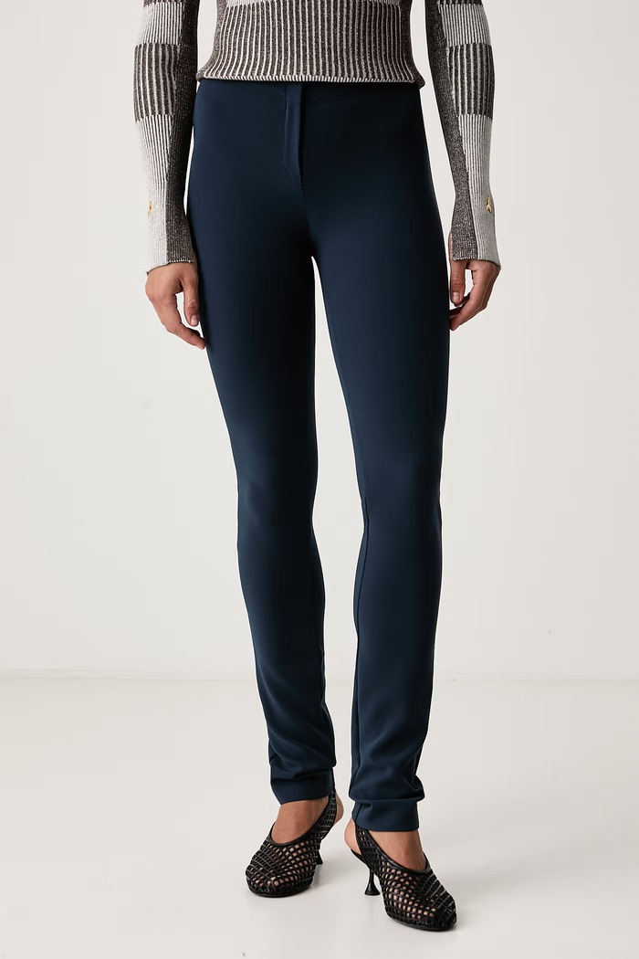 Patrizia Pepe Spodnie slim fit damskie granatowy 2P0041.C0271