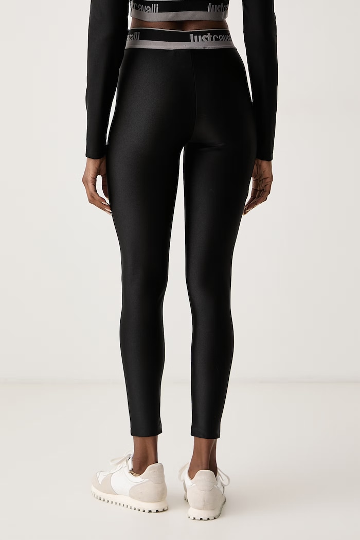 Odzież Just Cavalli Legginsy damskie 81PAC100.J0108 czarny