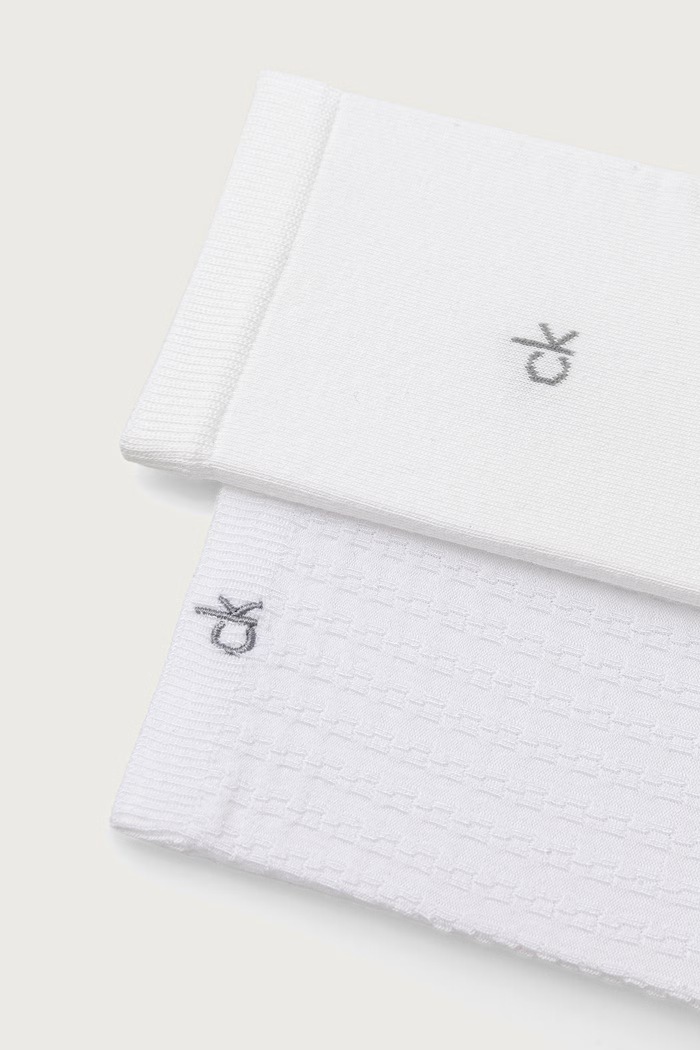 Calvin Klein skarpety damskie 2-pack 701241458 biały AW26