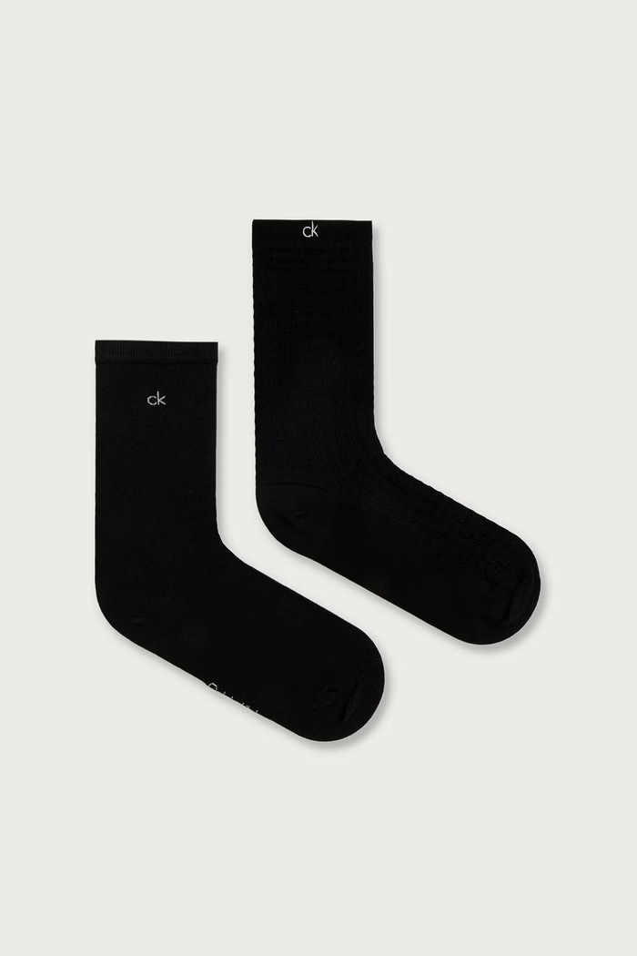 Calvin Klein skarpety damskie 2-pack czarny 701241458