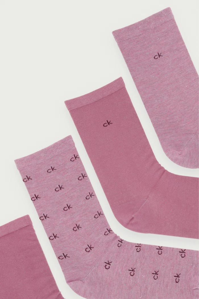 Calvin Klein Skarpety damskie 4-pack 701241216 fioletowy AW26