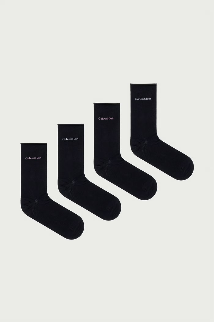 Calvin Klein Skarpety damskie z bawełną 4-pack czarny 701241213