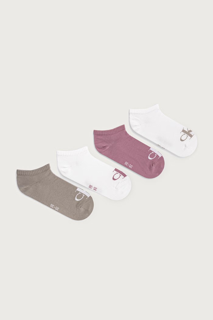 Calvin Klein skarpety damskie 4-pack różowy 701244141