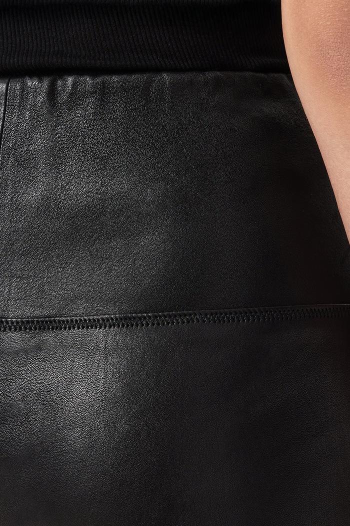 Legginsy damskie skórzane CORA LEATHER AllSaints W054TB czarny