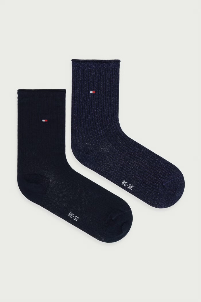 Tommy Hilfiger skarpety damskie z bawełną 2-pack granatowy 701243423