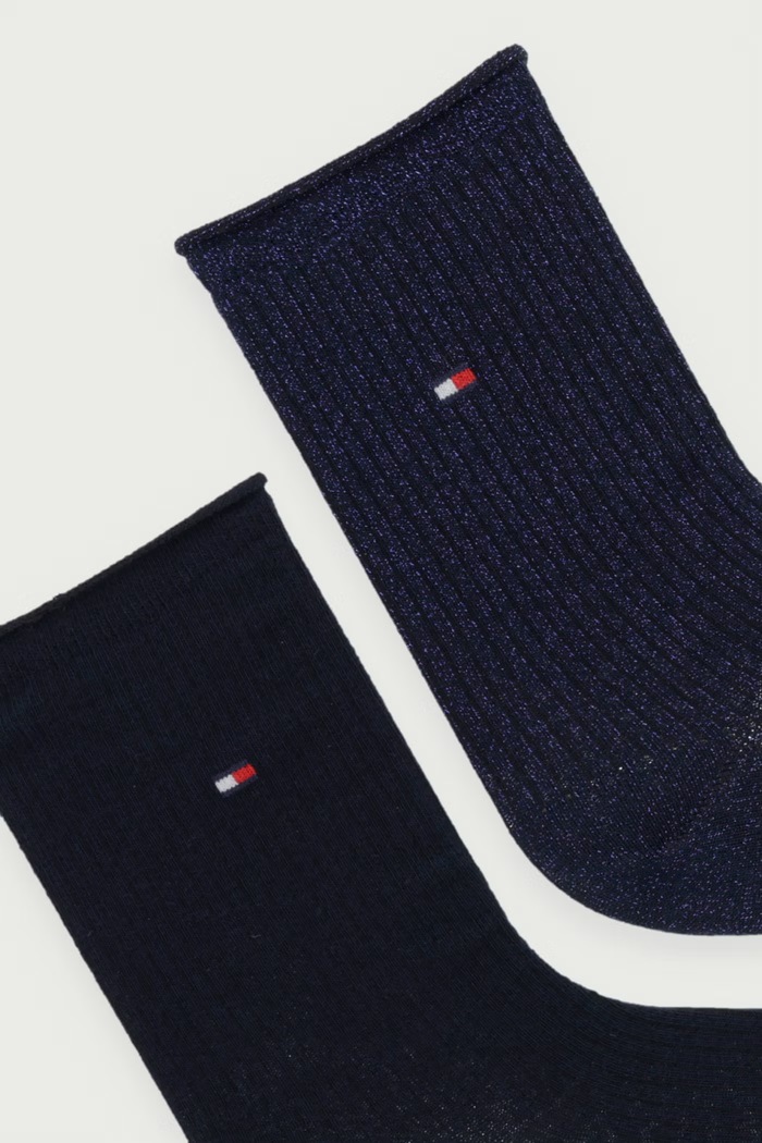 Tommy Hilfiger skarpety damskie z bawełną 2-pack 701243423 granatowy AW26