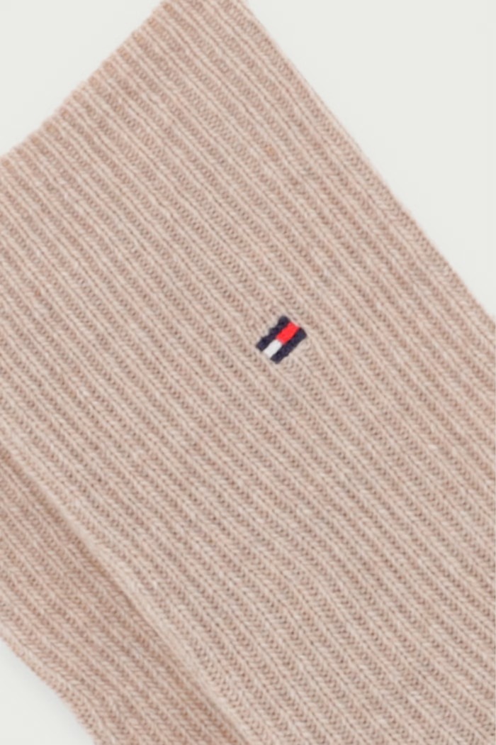 Tommy Hilfiger Skarpety damskie z dodatkiem wełny 701242188 beżowy AW26