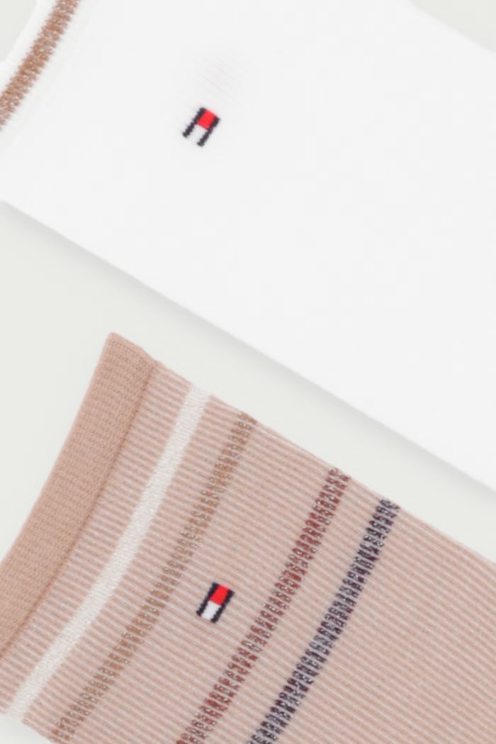 Tommy Hilfiger Skarpety damskie z bawełną 2-pack 701242183 beżowy AW26