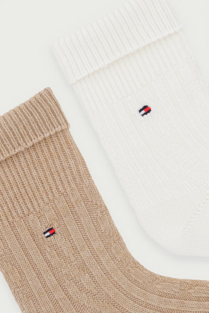 Tommy Hilfiger Skarpety damskie 2-pack 701244113 beżowy AW26