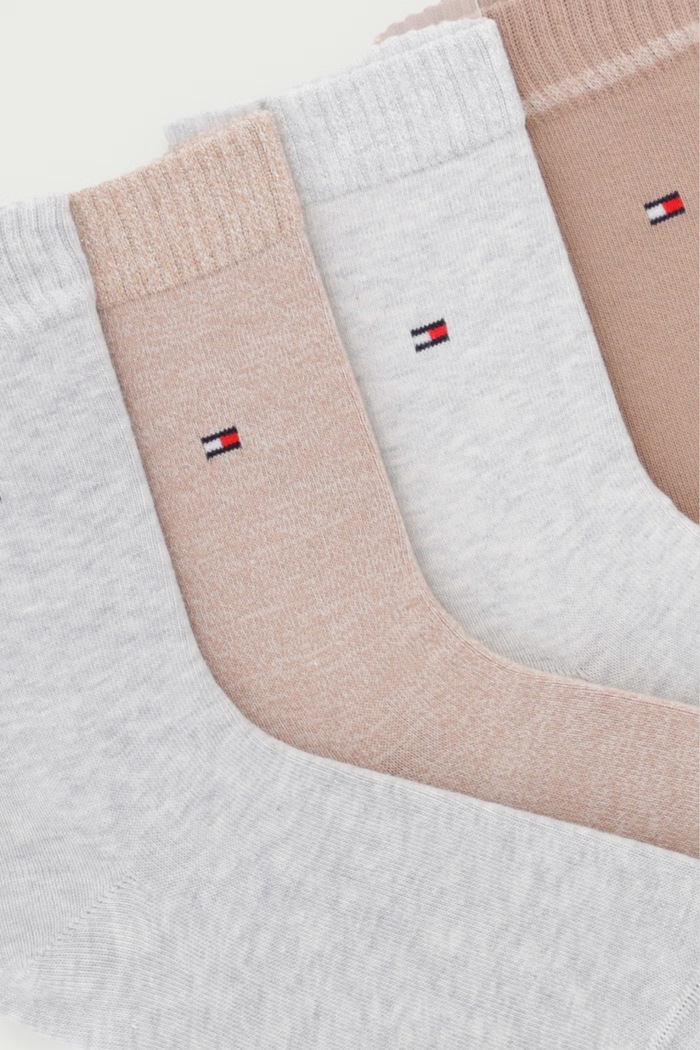 Tommy Hilfiger Skarpety damskie z bawełną 4-pack 701244112 beżowy AW26