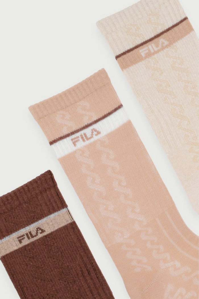 Fila Skarpety damskie bawełniane F6451 beżowy AW26