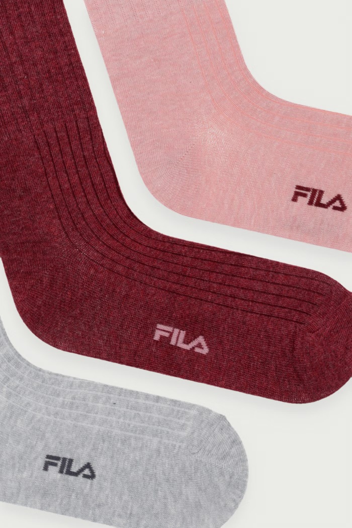 Fila Skarpety damskie bawełniane 3-pack F6445 różowy AW26