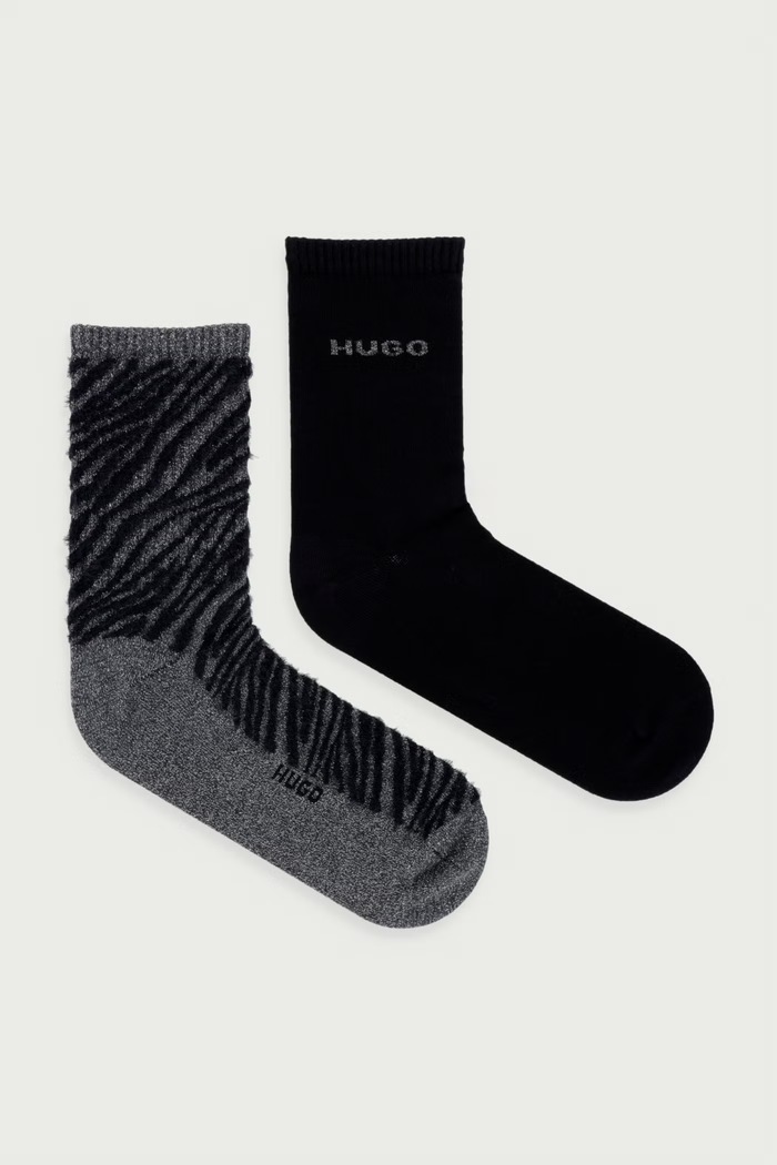 HUGO Skarpety damskie 2P RS ZEBRA CC 2-pack szary 50570221