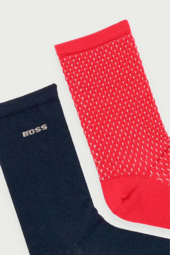 BOSS Skarpety damskie 2P RS ShineDiam 2-pack 50567808 czerwony AW26