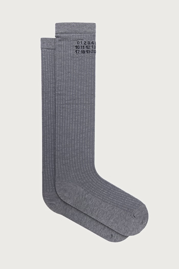 MM6 Maison Margiela skarpety damskie szary S62TL0054.M13244