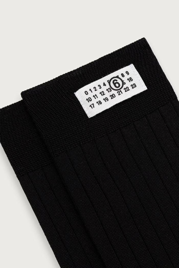 MM6 Maison Margiela skarpety damskie S52TL0040.M13295 czarny AW26