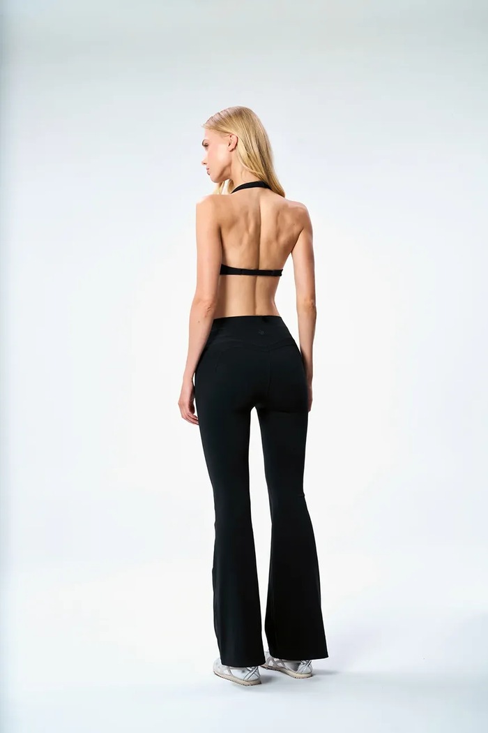 GOD SAVE QUEENS legginsy damskie HIGH-WAISTED BOOTCUT LEGGING GSQ.144.354 czarny AW26