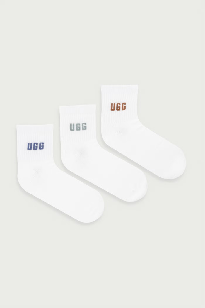 UGG Skarpety damskie z bawełną QUINLIN 3-pack biały 1181412