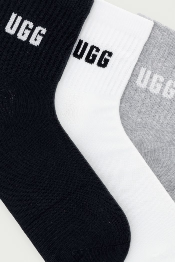 UGG Skarpety damskie z bawełną QUINLIN 3-pack 1181412 czarny AW26
