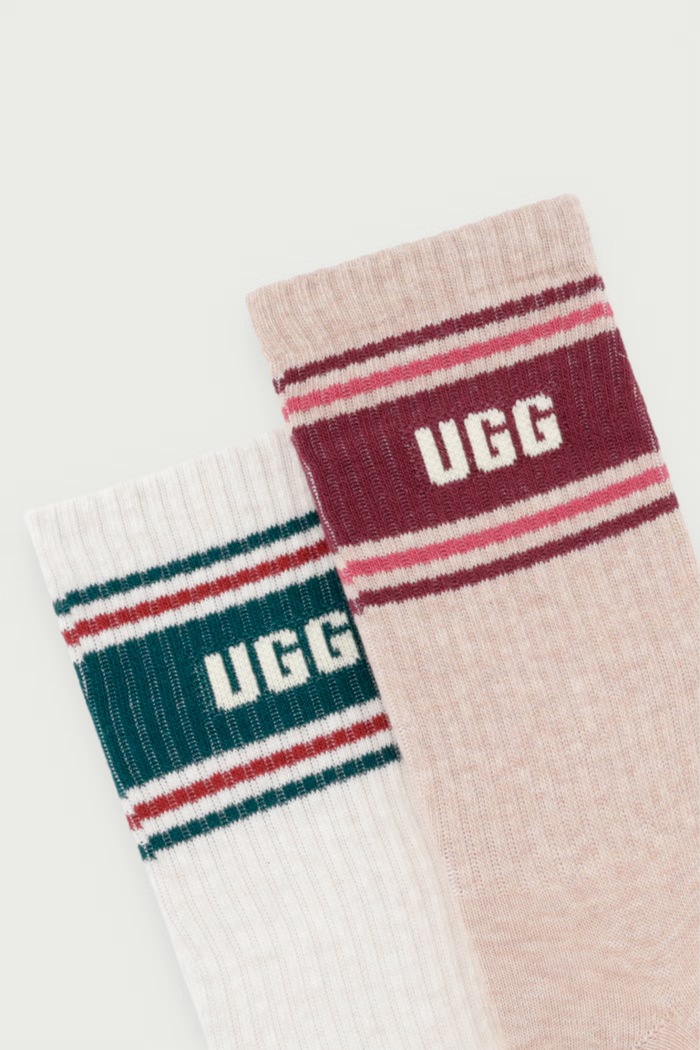 UGG Skarpety damskie z bawełną JEDLYN 2-pack 1181410 beżowy AW26