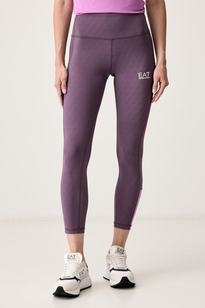 EA7 Emporio Armani legginsy sportowe damskie fioletowy AF21580.7W001351
