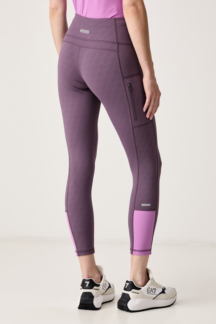 Odzież EA7 Emporio Armani legginsy sportowe damskie AF21580.7W001351 fioletowy