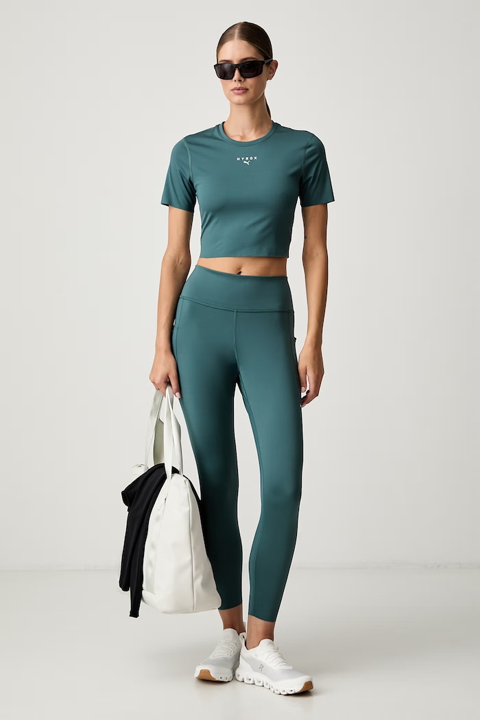 Puma legginsy sportowe damskie HYROX 529143 turkusowy AW26