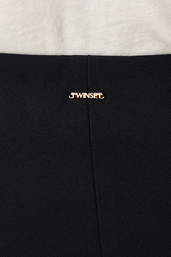Twinset nohavice slim fit dámske čierna 262TT2330