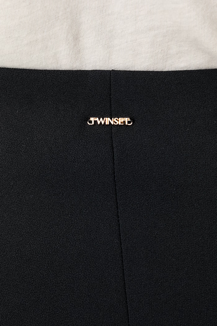 Twinset nohavice slim fit dámske čierna 262TT2330